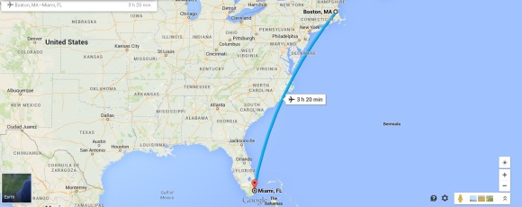 Boston to Miami